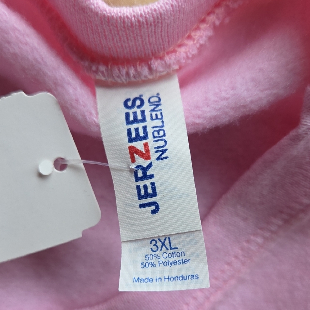 Jerzees Pink Floral Bird Embellished Sweatshirt. 3XL - Picture 5 of 6